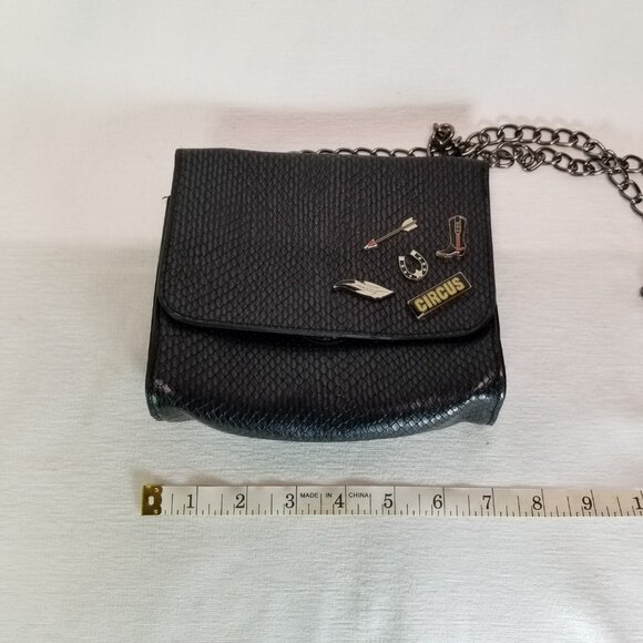 Circus by Sam Edelman Clive Pin Embellished Black Crossbody Bag Handbag Purse - Picture 4 of 8